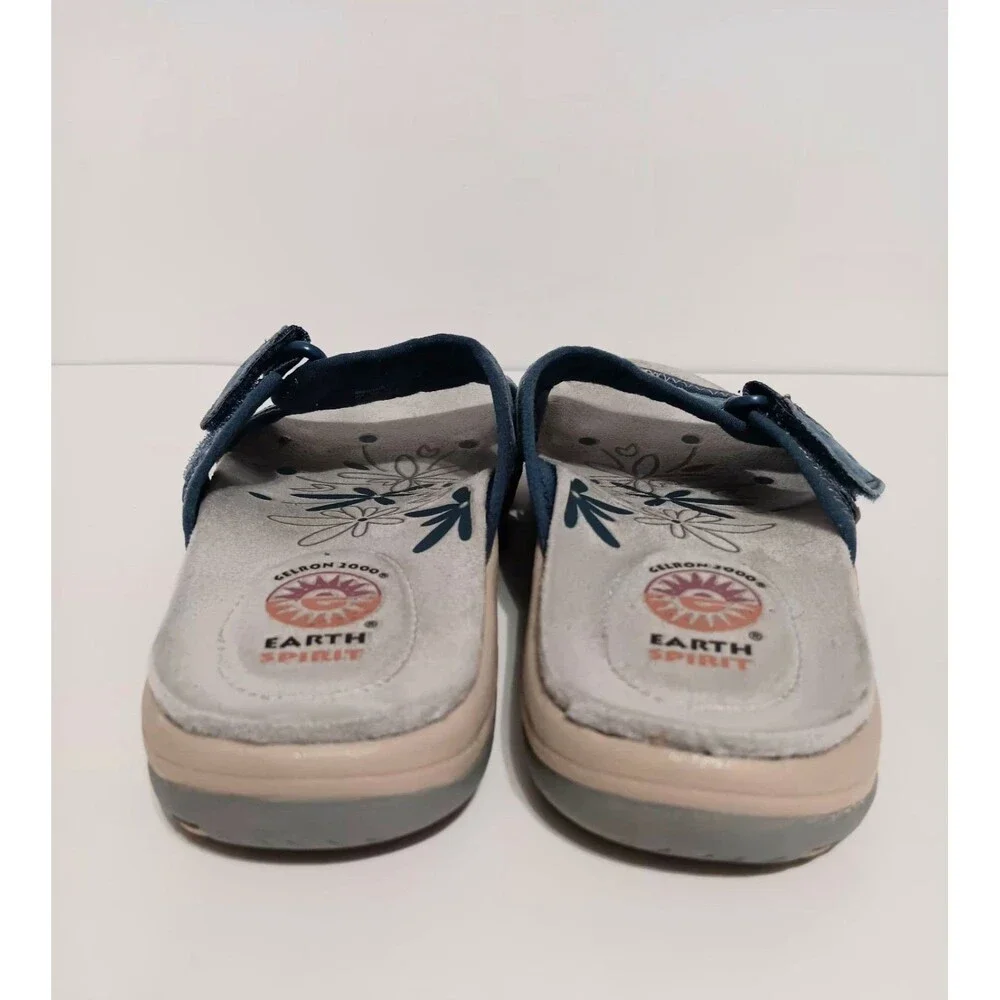 Gelron 2000 Earth Spirt Blue Leather  Sandals Women's Sz 6
